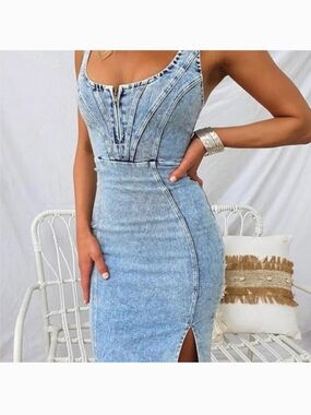 NWT Demin Dress Size Med